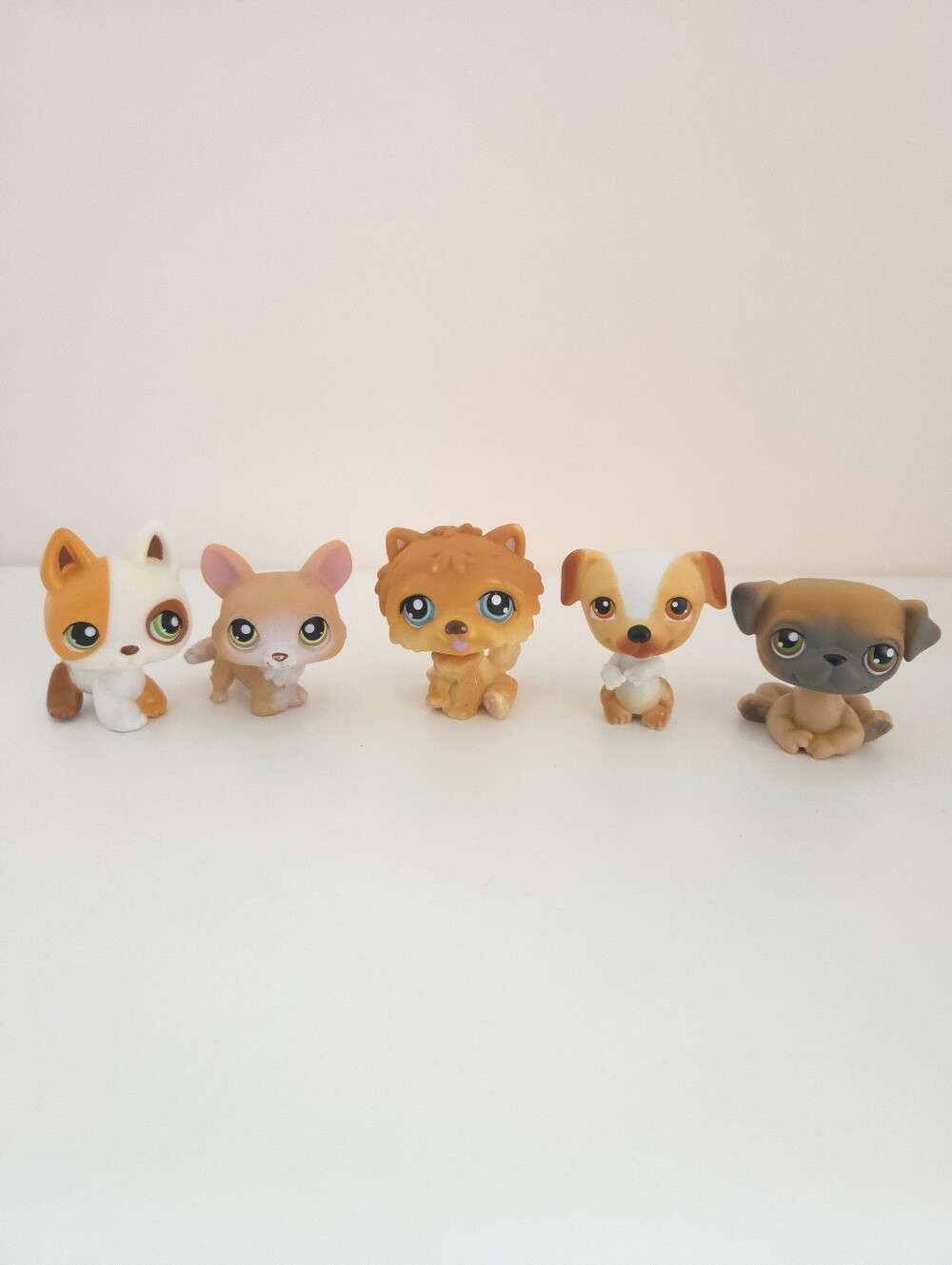 Littlest Pet Shop LPS Red Magnet Dog Figures Lot of 5